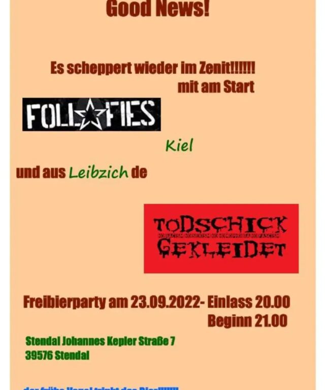 FOLL FIES Konzert Zenit Stendal