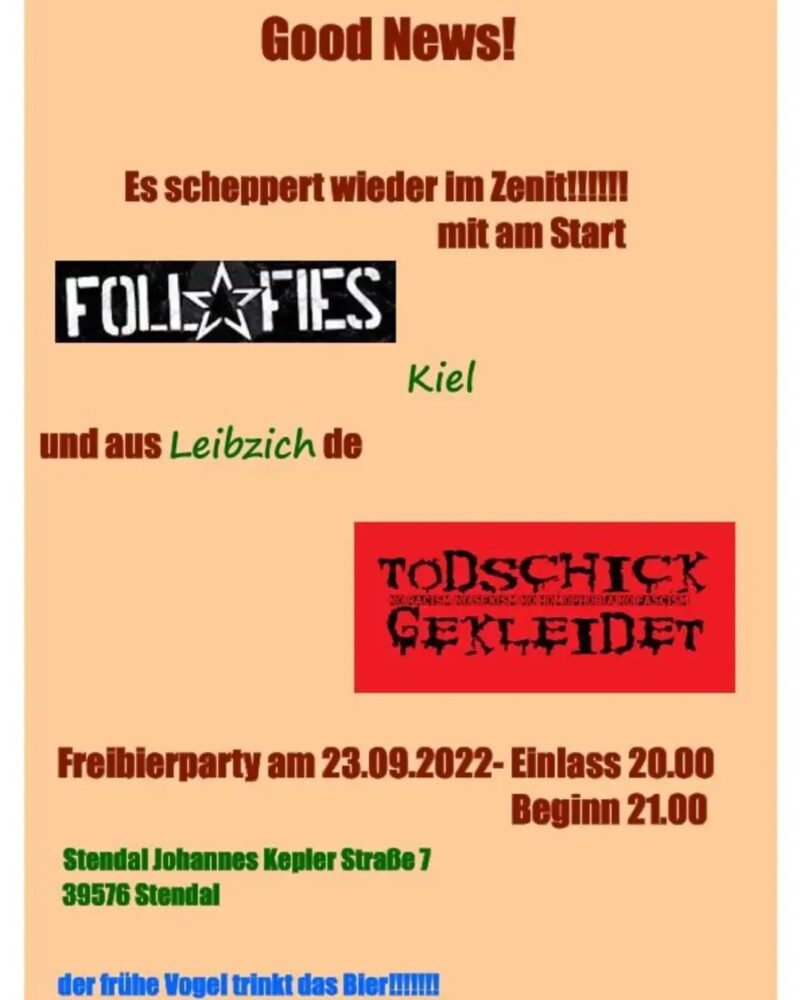 FOLL FIES Konzert Zenit Stendal