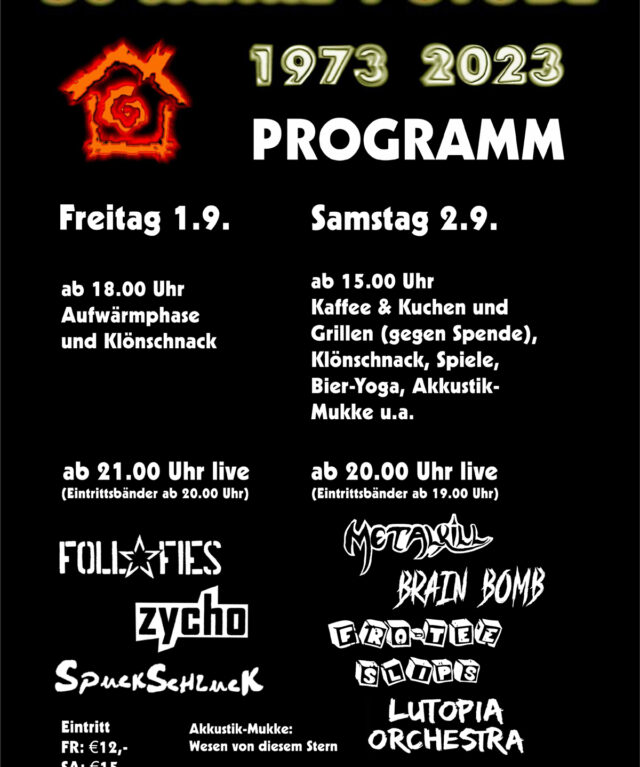 TStube Rendsburg FOLL FIES - Programm