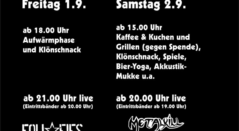 TStube Rendsburg FOLL FIES - Programm