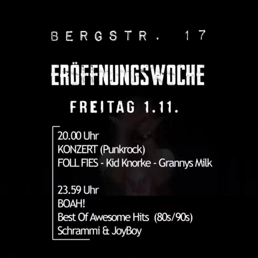 FOLL FIES Eröffnung Schaubude Bergstraße Kiel Punk Rock